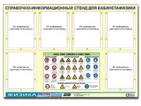 Стенд информационный "Правила техники безопасности в кабинете физики" (80х110, 6 карманов) - fgospostavki.ru - Верхняя Пышма