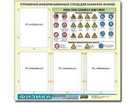 Стенд информационный "Правила техники безопасности в кабинете физики" (80х75, 4 кармана) - fgospostavki.ru - Верхняя Пышма