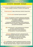 Таблица "Алгоритм описания реакции" (100х140 сантиметров, винил) - fgospostavki.ru - Верхняя Пышма