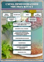 Стенд "Схема приготовления мясных котлет" - fgospostavki.ru - Верхняя Пышма