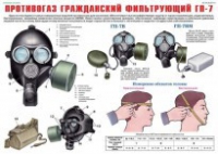 Комплект плакатов "Средства защиты органов дыхания. Противогазы, респираторы" - fgospostavki.ru - Верхняя Пышма