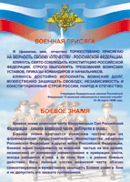 Таблица "Военная присяга. Боевое знамя" (100х140 сантиметров, винил) - fgospostavki.ru - Верхняя Пышма