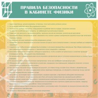 Стенд "Правила безопасности в кабинете физики" - fgospostavki.ru - Верхняя Пышма