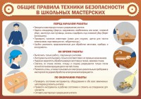 Стенд "Общие правила техники безопасности в школьных мастерских" - fgospostavki.ru - Верхняя Пышма