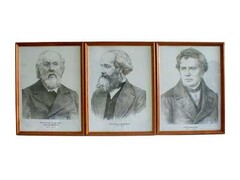Портреты выдающихся физиков (деревянная рамка, под стеклом) - fgospostavki.ru - Верхняя Пышма