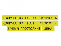 Набор магнитных карточек "Опорные слова к задачам" (желтый) - fgospostavki.ru - Верхняя Пышма