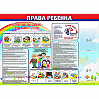 Стенд "Права ребенка" с 2 карманами - fgospostavki.ru - Верхняя Пышма