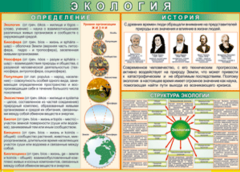 Таблица "Экология. Определения и история" (100х140 сантиметров, винил) - fgospostavki.ru - Верхняя Пышма