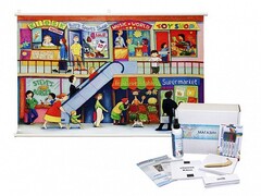 Магнитно-маркерный ситуационный плакат "Магазин" с набором магнитных карточек + методические рекомендации (иностранный язык) - fgospostavki.ru - Верхняя Пышма