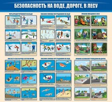 Стенд "Безопасность на воде, дороге, в лесу" - fgospostavki.ru - Верхняя Пышма