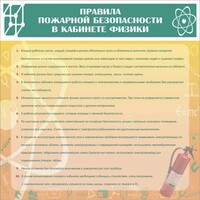 Стенд "Правила пожарной безопасности в кабинете физики" - fgospostavki.ru - Верхняя Пышма