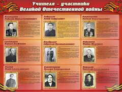 Стенд "Учителя-участники Великой Отечественной войны" - fgospostavki.ru - Верхняя Пышма