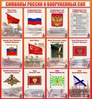 Стенд "Символы России и вооруженных сил" - fgospostavki.ru - Верхняя Пышма