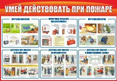 Стенд "Умей действовать при пожаре" - fgospostavki.ru - Верхняя Пышма