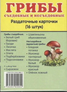 Раздаточные карточки "Грибы съедобные и не съедобные" - fgospostavki.ru - Верхняя Пышма