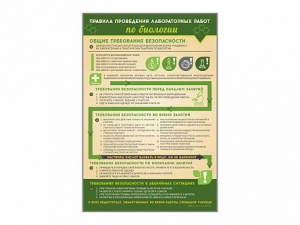 Стенд "Правила выполнения лабораторных работ по биологии" Вариант 1 - fgospostavki.ru - Верхняя Пышма