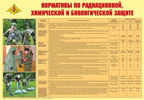 Плакат "Нормативы по радиационной, химической и биологической защите" - fgospostavki.ru - Верхняя Пышма