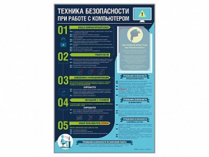 Стенд-уголок "Техника безопасности при работе на компьютере в общеобразовательных учреждениях" - fgospostavki.ru - Верхняя Пышма