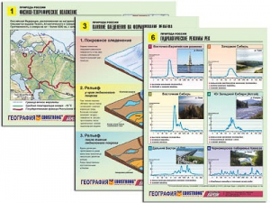 Комплект таблиц по географии "Природа России" раздаточные (цветные, ламинированные, А4, 10 штук) - fgospostavki.ru - Верхняя Пышма