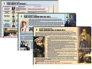 Комплект таблиц по истории "История России XIX в." раздаточные (цветные, ламинированные, А4, 10 штук) - fgospostavki.ru - Верхняя Пышма