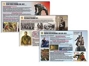 Комплект таблиц по истории "История России XX - XXI вв." раздаточные (цветные, ламинированные, А4, 12 штук) - fgospostavki.ru - Верхняя Пышма