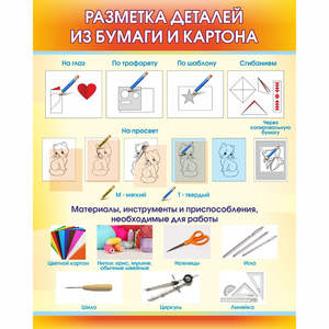 Стенд "Разметка деталей из бумаги и картона" - fgospostavki.ru - Верхняя Пышма