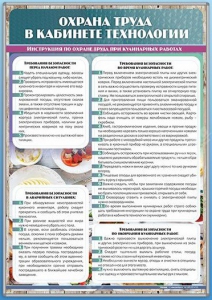 Стенд "Охрана труда в кабинете технологии" - fgospostavki.ru - Верхняя Пышма