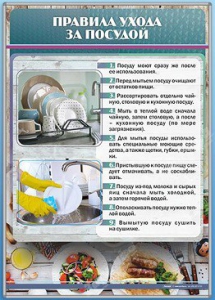 Стенд "Правила ухода за посудой" - fgospostavki.ru - Верхняя Пышма