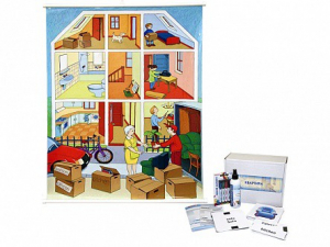 Магнитно-маркерный ситуационный плакат "Квартира" с набором магнитных карточек + методические рекомендации (иностранный язык) - fgospostavki.ru - Верхняя Пышма