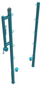 Стойки для большого тенниса с механизмом натяжения со стаканами (комплект) - fgospostavki.ru - Верхняя Пышма