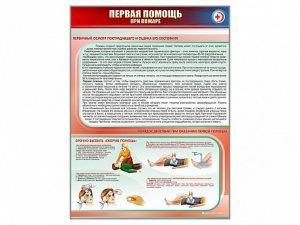Стенд "Первая помощь при пожаре" - fgospostavki.ru - Верхняя Пышма