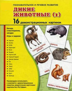 Демонстрационные карточки "Дикие животные (1)" - fgospostavki.ru - Верхняя Пышма