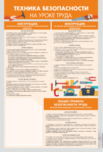 Стенд-уголок "Техника безопасности на уроках труда" - fgospostavki.ru - Верхняя Пышма