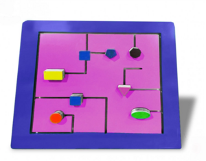 Тактильно-развивающая панель с геометрическими фигурами - fgospostavki.ru - Верхняя Пышма