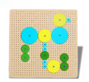 Тактильно-развивающая панель с разноцветными шестеренками - fgospostavki.ru - Верхняя Пышма