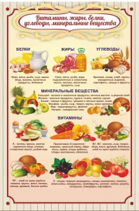 Стенд "Витамины, жиры, белки" - fgospostavki.ru - Верхняя Пышма