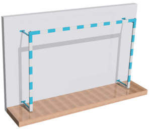 Ворота для гандбола и минифутбола трансформируемые (без сетки, на колесиках) - fgospostavki.ru - Верхняя Пышма