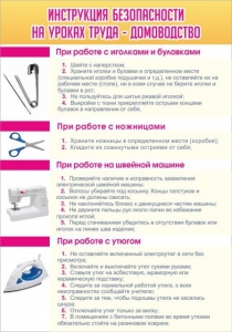 Стенд "Инструкция безопасности на уроках труда №1" - fgospostavki.ru - Верхняя Пышма