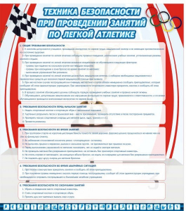 Стенд "Техника безопасности занятий по легкой атлетике" - fgospostavki.ru - Верхняя Пышма