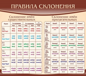 Стенд "Правила склонения" - fgospostavki.ru - Верхняя Пышма