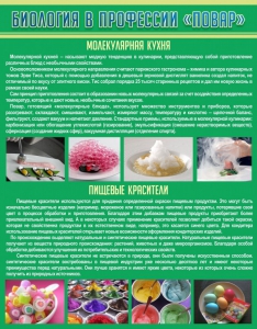 Стенд "Биология в профессии "повар"" - fgospostavki.ru - Верхняя Пышма