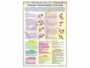 Стенд "Наши пальчики устали" (зарядка) - fgospostavki.ru - Верхняя Пышма
