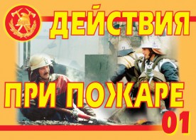 Комплект плакатов "Действия при пожаре" - fgospostavki.ru - Верхняя Пышма