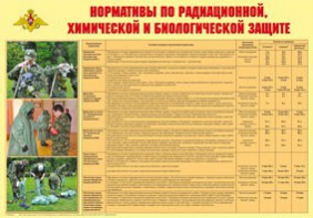 Плакат "Нормативы по радиационной, химической и биологической защите" - fgospostavki.ru - Верхняя Пышма