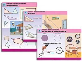 Комплект таблиц "Математика. Знакомство с геометрией" (6 таблиц, формат А1, ламинированные) - fgospostavki.ru - Верхняя Пышма
