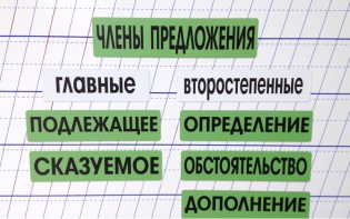 Набор магнитных карточек "Члены предложения" (фон зелёный) - fgospostavki.ru - Верхняя Пышма