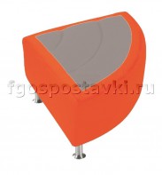 Пуф - сектор на хромированных ножках - fgospostavki.ru - Верхняя Пышма