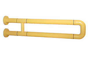 Поручень неоткидной двухопорный с антибактериальным покрытием (желтый) - fgospostavki.ru - Верхняя Пышма