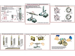 Плакаты ПРОФТЕХ "Инструменты для нарезания резьбы" (6 пл, винил, 70х100) - fgospostavki.ru - Верхняя Пышма