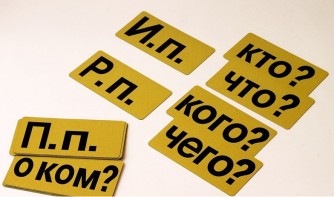Набор магнитных карточек "Падежи" (фон жёлтый) - fgospostavki.ru - Верхняя Пышма